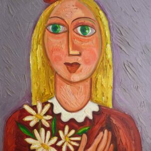 Muchacha con flores