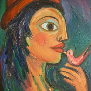 Mujer con Pajaro