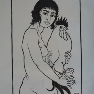 Muchacha con Gallo